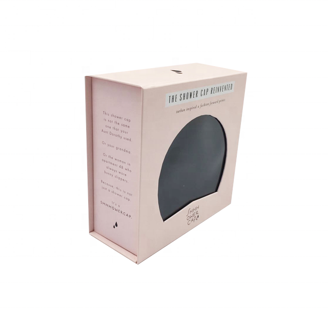 Custom Display Packaging Chipboard Rigid Hinged Lid Window Box Embossing Matt Lamination