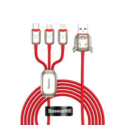 74876898985338722de44cff67f06ae3 Baseus Year of the Ox One-for-three Data Cable USB to M+L+C 3.5A 1.2m