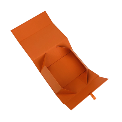 Custom Paper Packaging Folding Rigid Box with Magnetic Closure and Ribbon Foil Stamping Spot UV