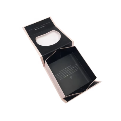 Custom Display Packaging Chipboard Rigid Hinged Lid Window Box Embossing Matt Lamination